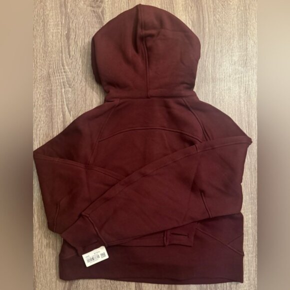 Lululemon Scuba oversized half gold zip hoodie sweater. Garnet.Burgundy. XS/S - Picture 2 of 13